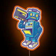 Charger l&#39;image dans la galerie, Robot Kicks RGB neon sign orange
