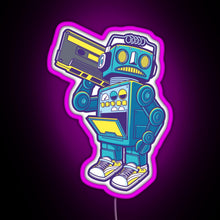 Charger l&#39;image dans la galerie, Robot Kicks RGB neon sign  pink