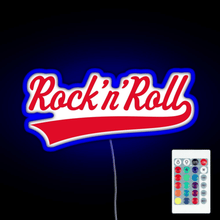 Charger l&#39;image dans la galerie, Rock n Roll Red RGB neon sign remote