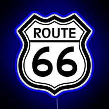 Charger l&#39;image dans la galerie, Route 66 Sign RGB neon sign blue