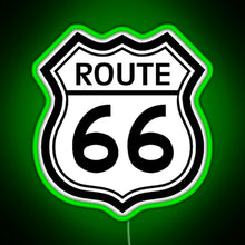 Charger l&#39;image dans la galerie, Route 66 Sign RGB neon sign green