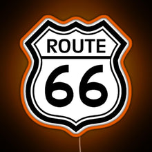 Charger l&#39;image dans la galerie, Route 66 Sign RGB neon sign orange