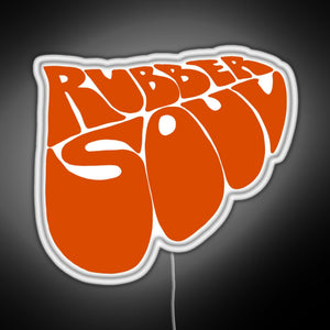 Rubber Soul RGB neon sign white 