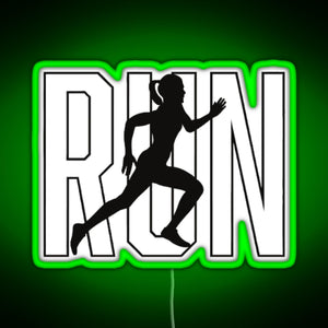 Run RGB neon sign green