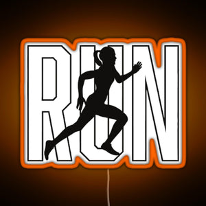 Run RGB neon sign orange