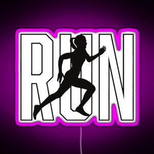 Run RGB neon sign  pink