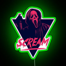 Charger l&#39;image dans la galerie, Scream movie 80s design RGB neon sign green