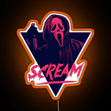 Charger l&#39;image dans la galerie, Scream movie 80s design RGB neon sign orange