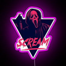 Charger l&#39;image dans la galerie, Scream movie 80s design RGB neon sign  pink
