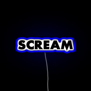 Scream RGB neon sign blue