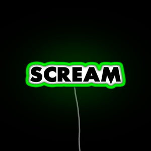 Scream RGB neon sign green