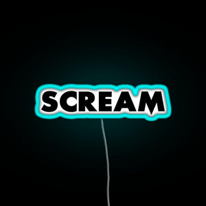 Scream RGB neon sign lightblue 