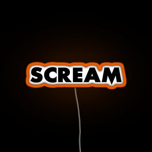 Scream RGB neon sign orange