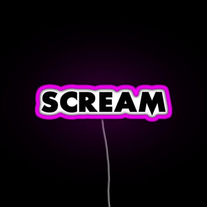 Scream RGB neon sign  pink