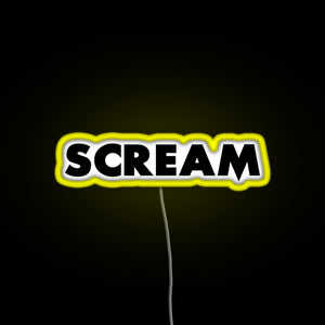 Scream RGB neon sign yellow