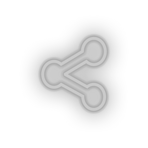 white sharethis social network brand logo led neon factory