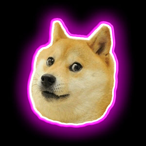 Shibe Doge Face Neon Sign