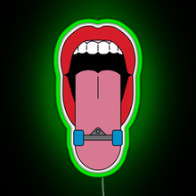 Charger l&#39;image dans la galerie, Skateboard Tongue RGB neon sign green
