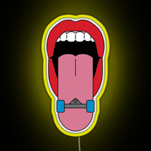 Charger l&#39;image dans la galerie, Skateboard Tongue RGB neon sign yellow