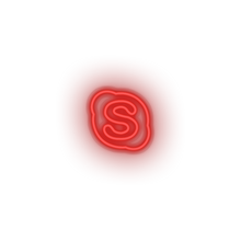 Charger l&#39;image dans la galerie, red skype social network brand logo led neon factory