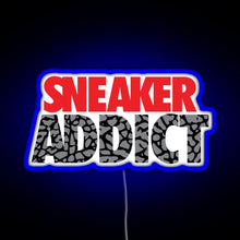 Charger l&#39;image dans la galerie, Sneaker Addict Cement RGB neon sign blue