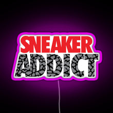 Charger l&#39;image dans la galerie, Sneaker Addict Cement RGB neon sign  pink