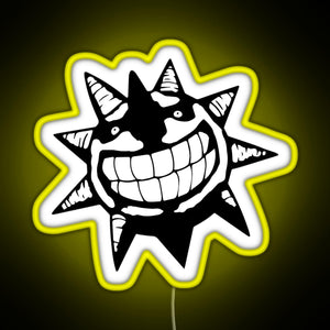 Soul Eater Sun RGB neon sign yellow