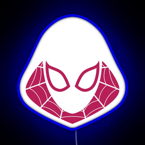 Spider Gwen RGB neon sign blue