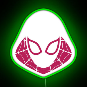 Spider Gwen RGB neon sign green