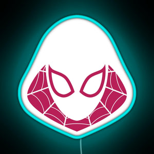 Spider Gwen RGB neon sign lightblue 