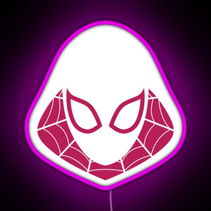 Spider Gwen RGB neon sign  pink