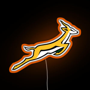 Springbok RGB neon sign orange