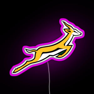 Springbok RGB neon sign  pink