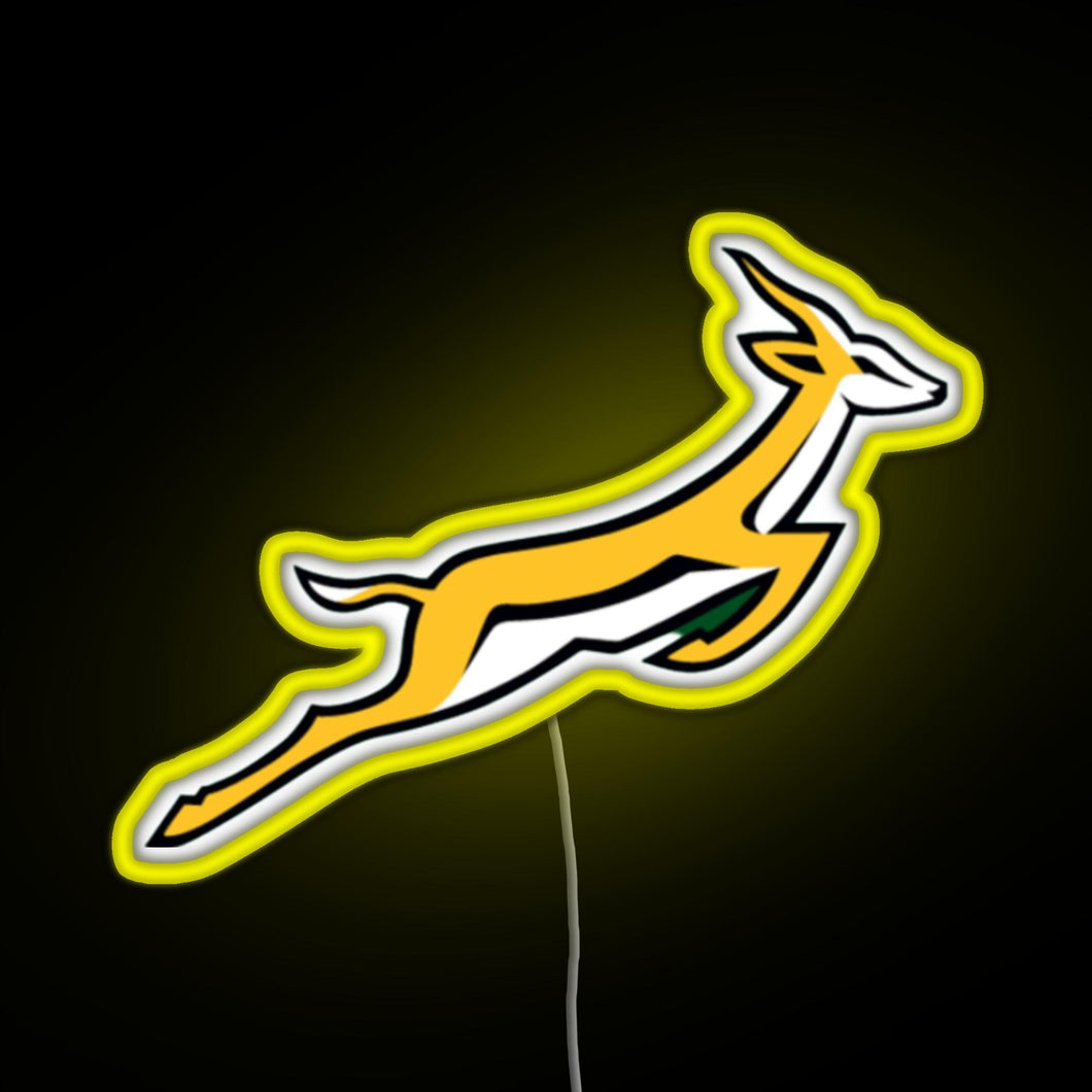 Springbok RGB neon sign yellow