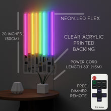 Charger l&#39;image dans la galerie, LGBT rainbow neon light sabers flag