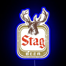 Charger l&#39;image dans la galerie, Stag Beer RGB neon sign blue