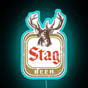 Stag Beer RGB neon sign lightblue 