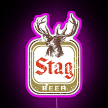 Charger l&#39;image dans la galerie, Stag Beer RGB neon sign  pink