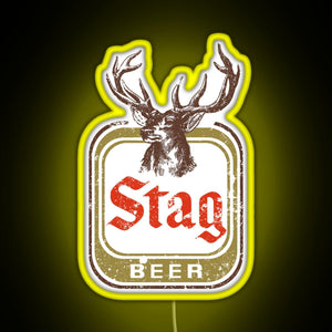 Stag Beer RGB neon sign yellow