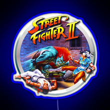 Charger l&#39;image dans la galerie, Street Fighter II RGB neon sign blue