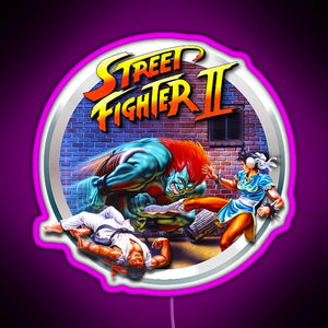 Street Fighter II RGB neon sign  pink