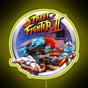 Street Fighter II RGB neon sign yellow