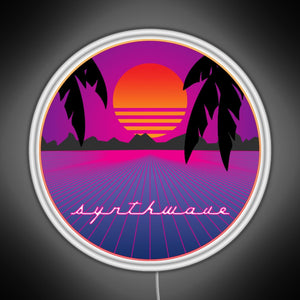 Synthwave Sunset RGB neon sign white 