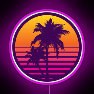 Synthwave Sunset RGB neon sign  pink