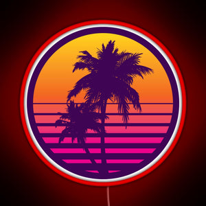Synthwave Sunset RGB neon sign red