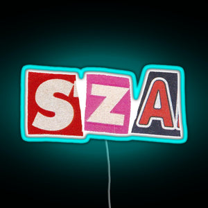 SZA RGB neon sign lightblue 