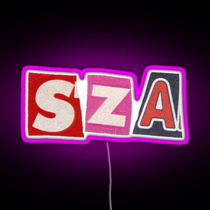 SZA RGB neon sign  pink