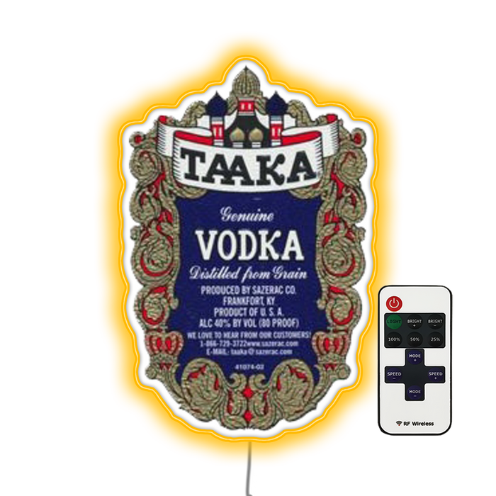 Taaka Vodka  Bar Bar Neon Sign