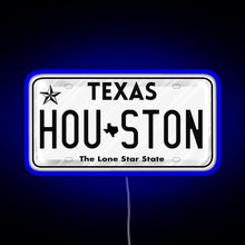 Charger l&#39;image dans la galerie, Texas License Plate RGB neon sign blue