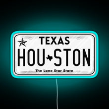 Charger l&#39;image dans la galerie, Texas License Plate RGB neon sign lightblue 